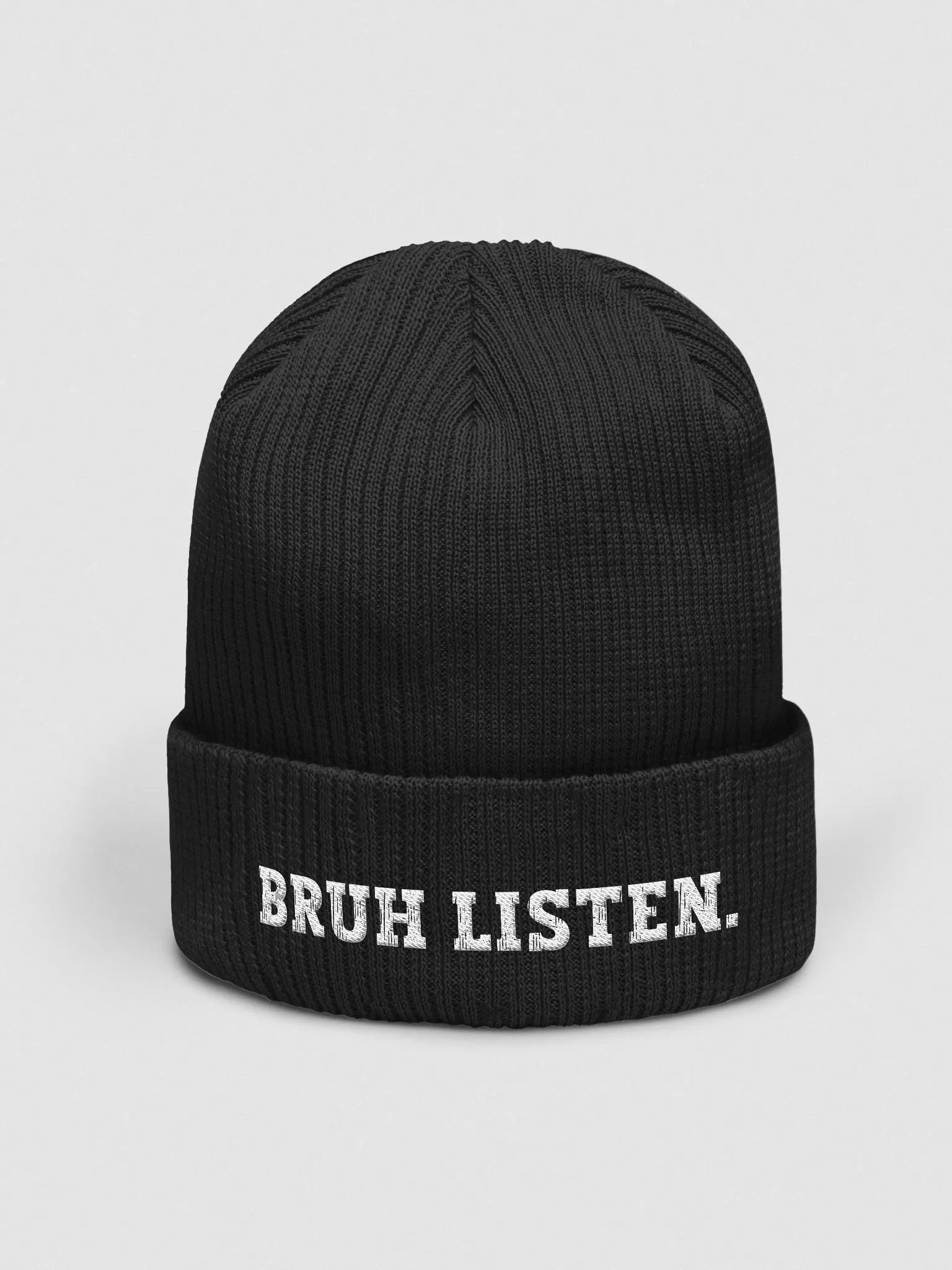 Bruh Listen Beanie product image (2)