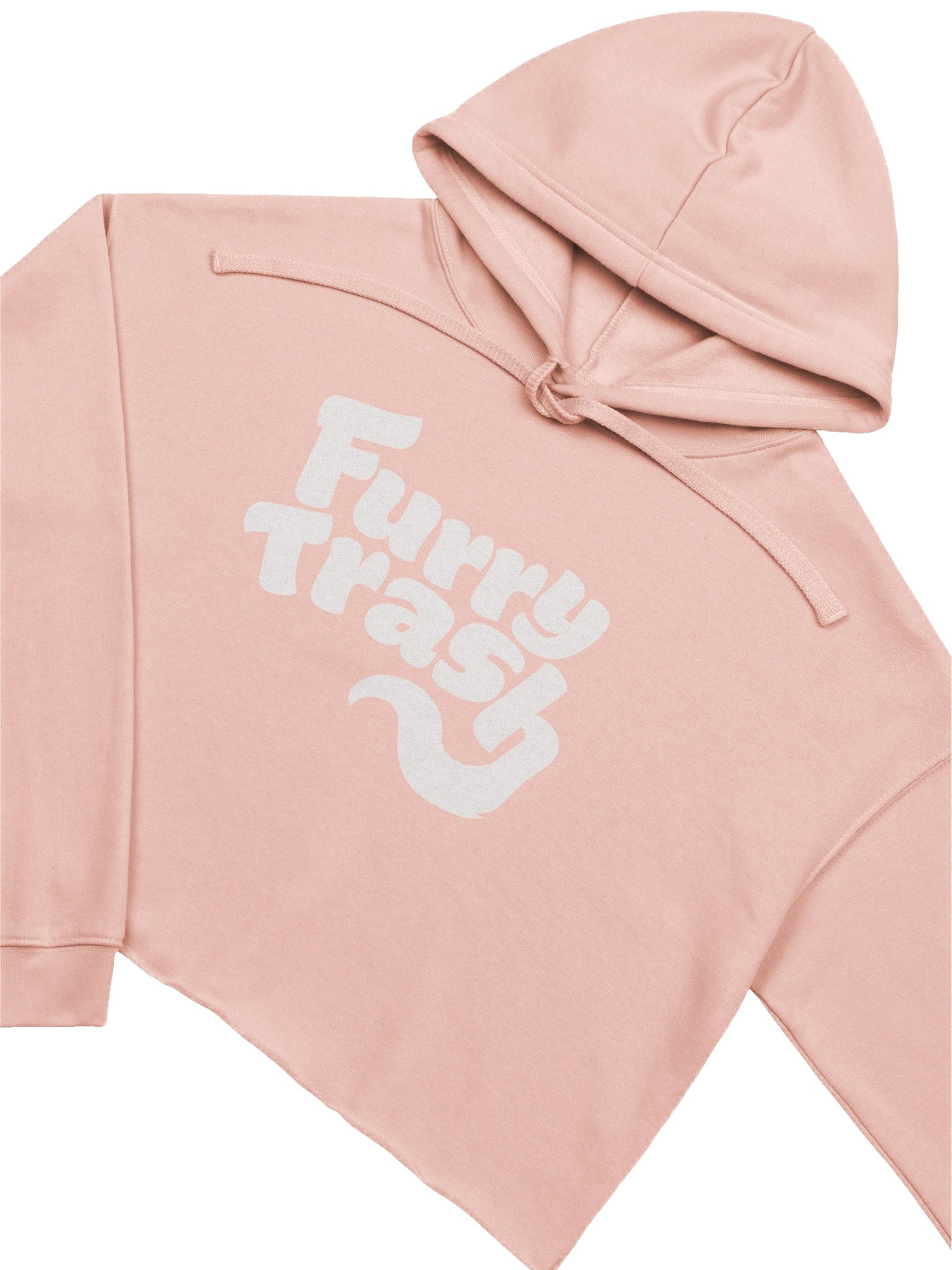 Furry Trash Crop Hoodie – Bubble Logo (White Print) product image (3)