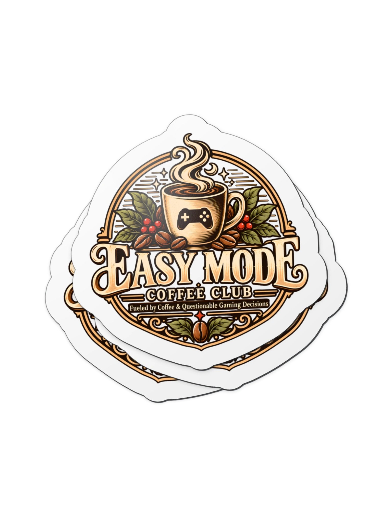 Easy Mode Coffee Club Magnet – 4" × 4" product image (2)