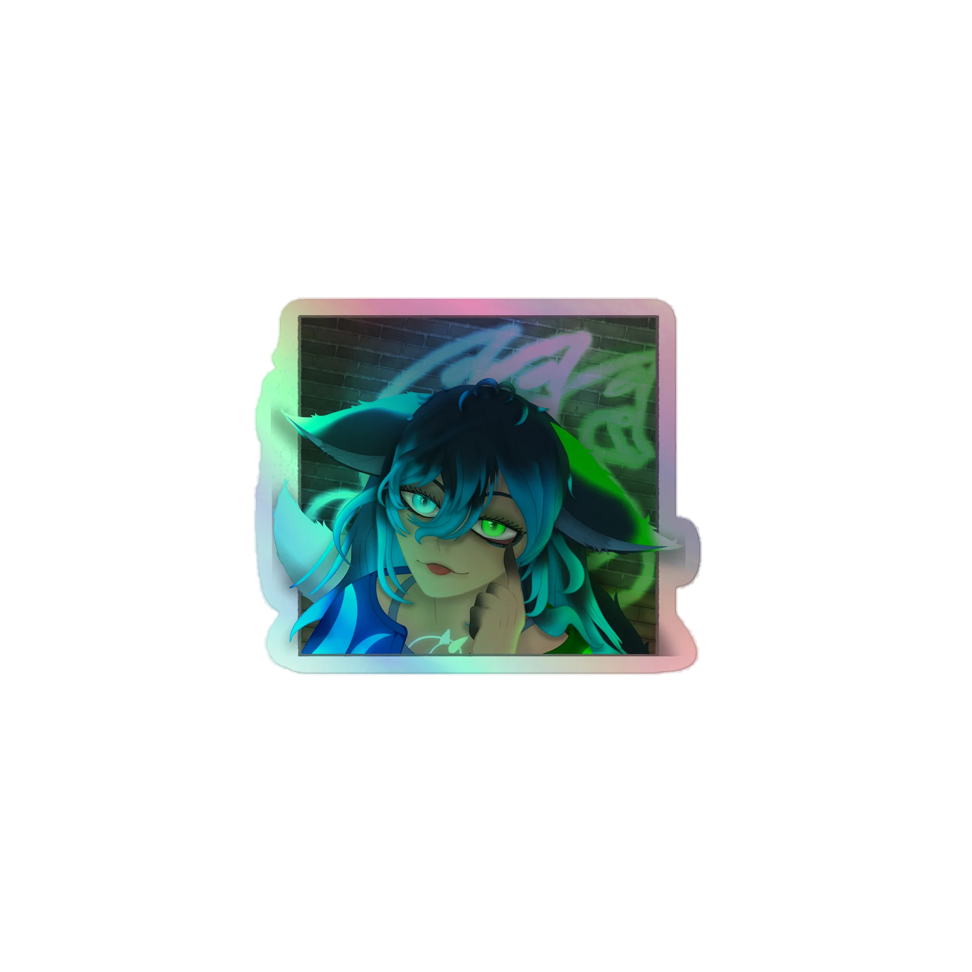Blep Boke - Holographic Sticker product image (1)