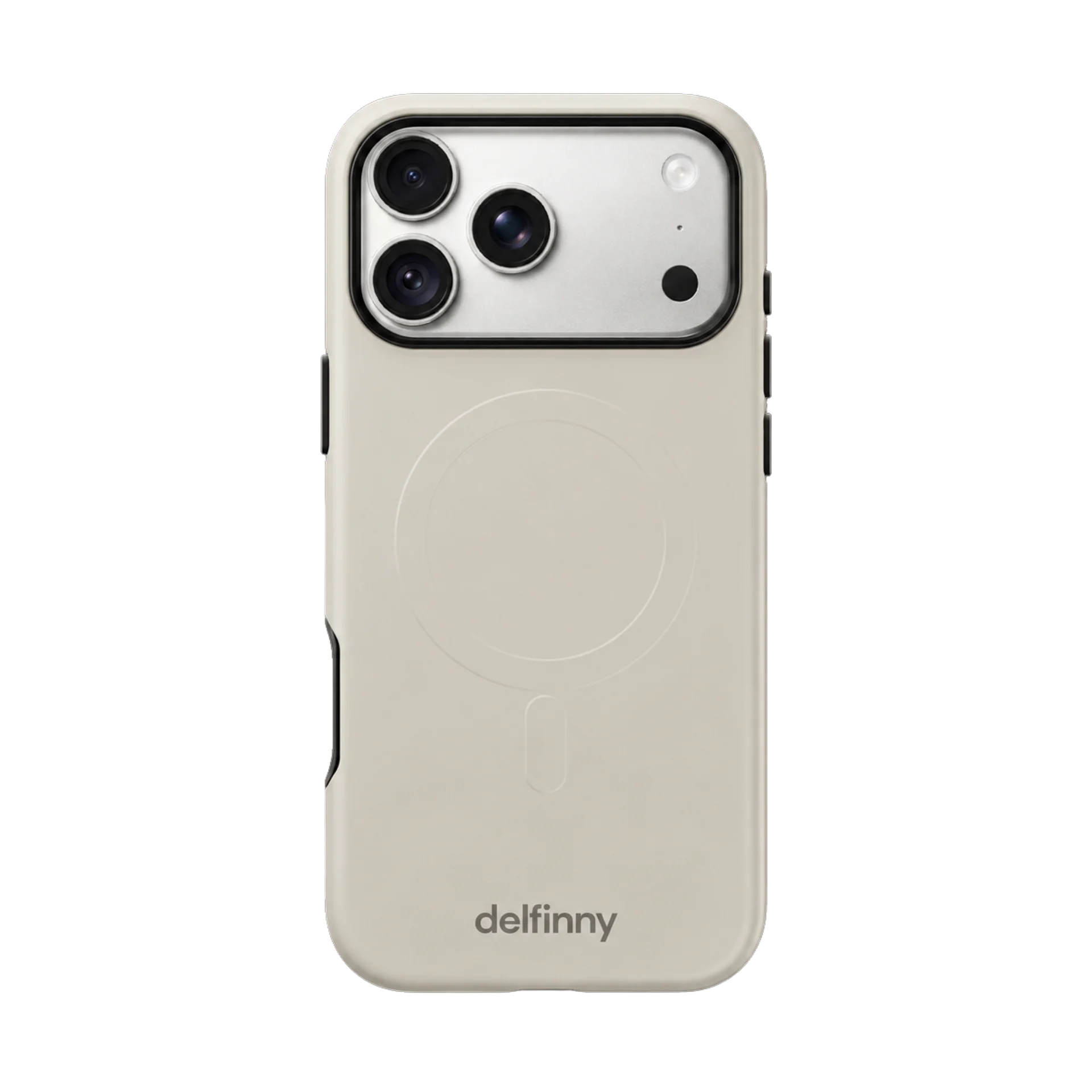 Minimalist Phone Case for iPhone 18 Pro Max – MagSafe Compatible (Matte Warm Stone) product image (3)
