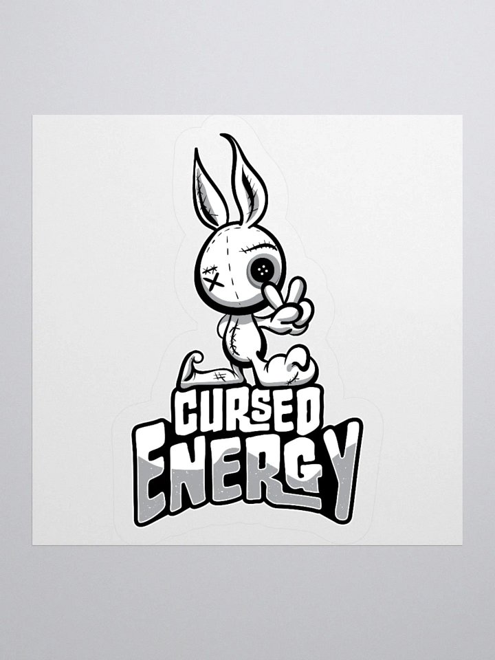 Cute & Creepy "Cursed Energy" Voodoo Doll Sticker product image (1)