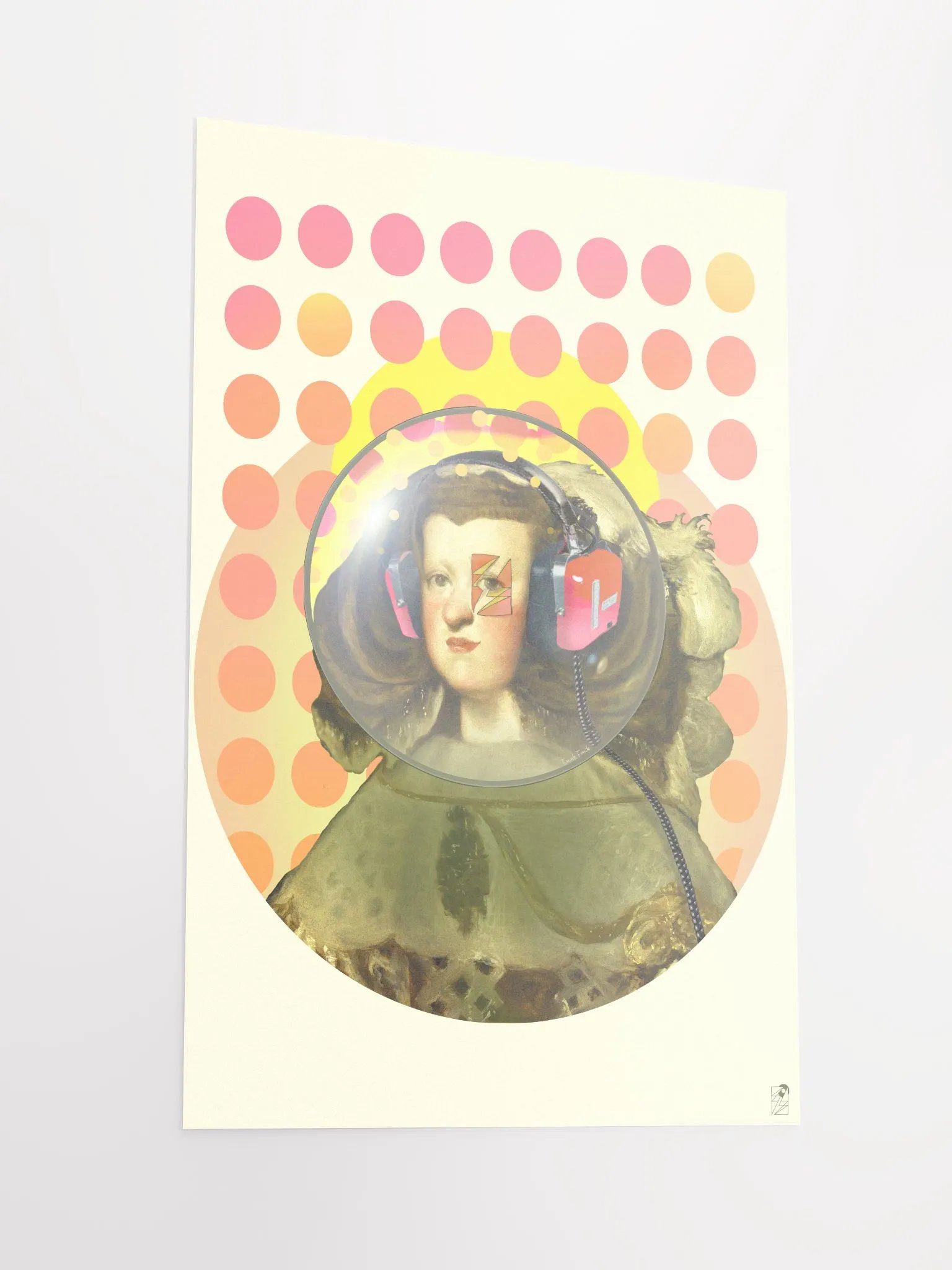 Queen of Space by Frank Fonik (AM/FM Radio Headphone) , Techno EDM Matte Paper Poster product image (1)
