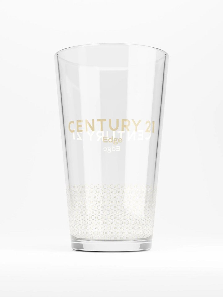 Shaker Pint Glass with Gold CENTURY 21 Edge Wordmark product image (1)
