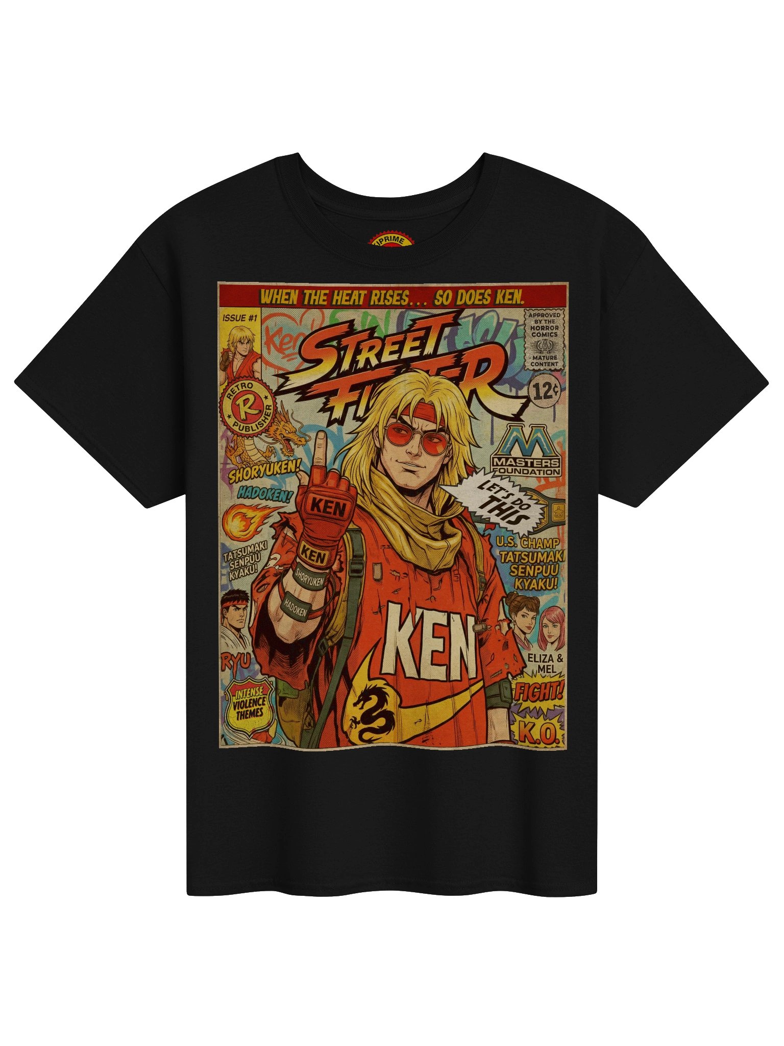 Street Fighter Ken Comic Art T-Shirt product image (1)