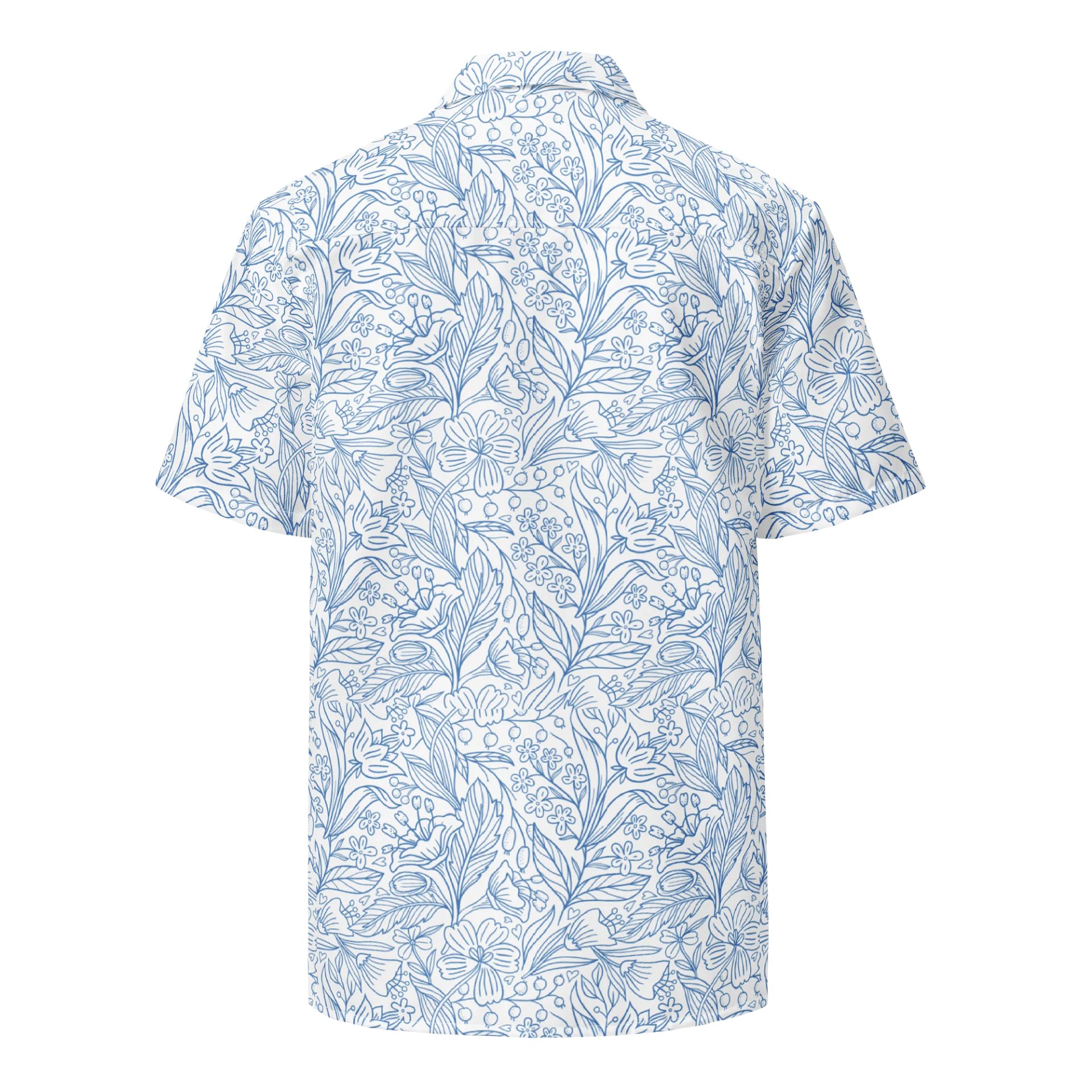 Embrace Tropical Vibes with the Blue Botanical Bliss Shirt product image (2)