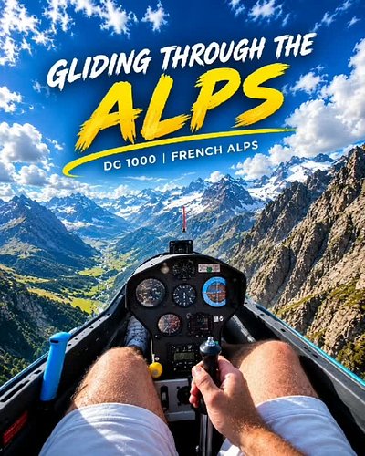 The cockpit is pointing at the mountains, and honestly, that is a pretty good view to have.

High above Saint Crépin Montdaup...