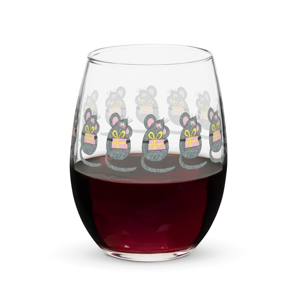 Present mouse Stemless Wine Glass product image (7)