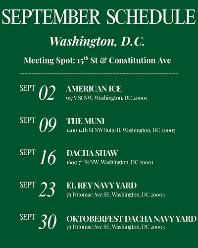 September schedules are live!!!! #nycrunclub #dcrunclub #runclub