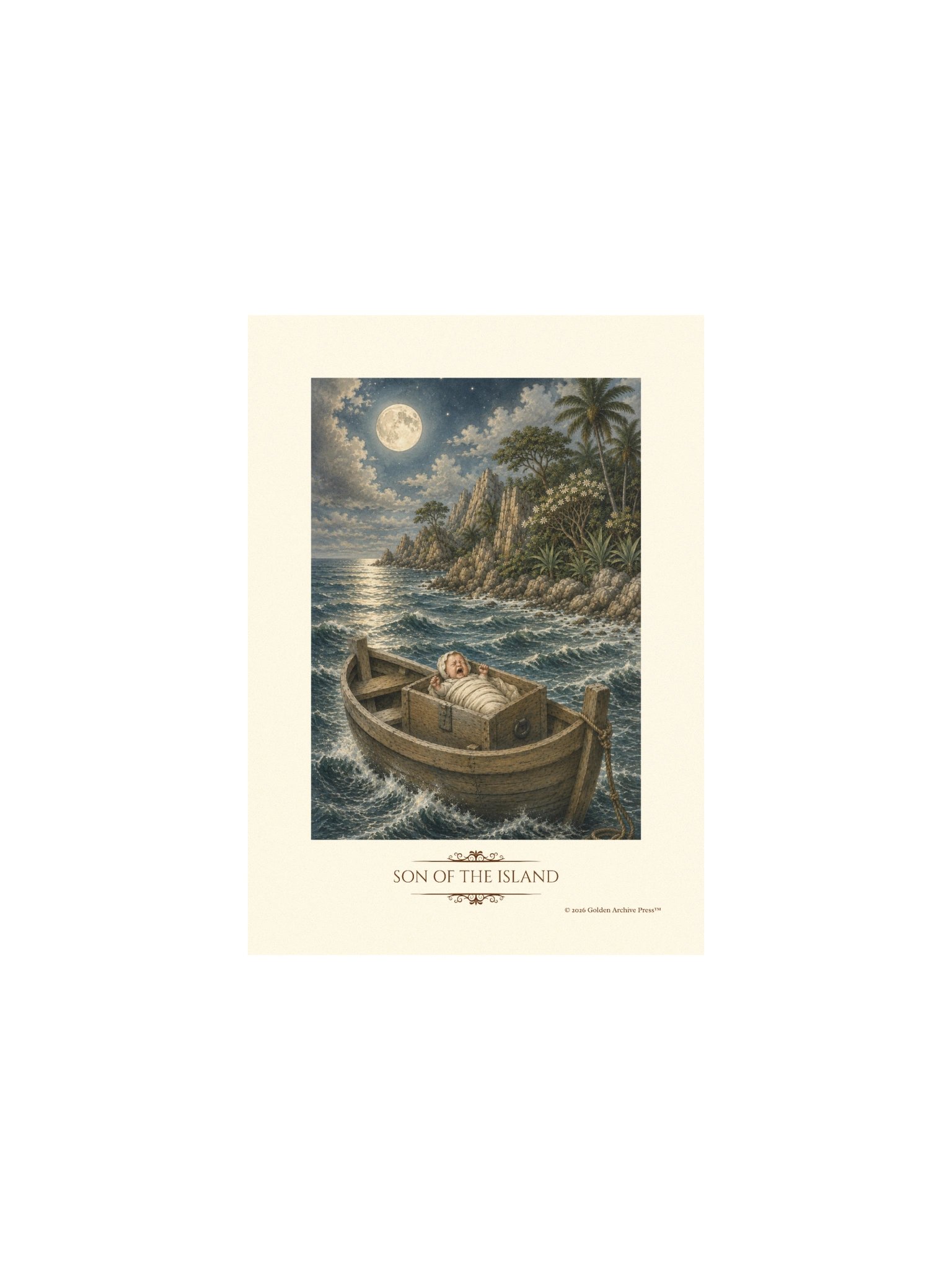 Son of the Island — Naturalist Art Print (Baby and Sea) product image (2)