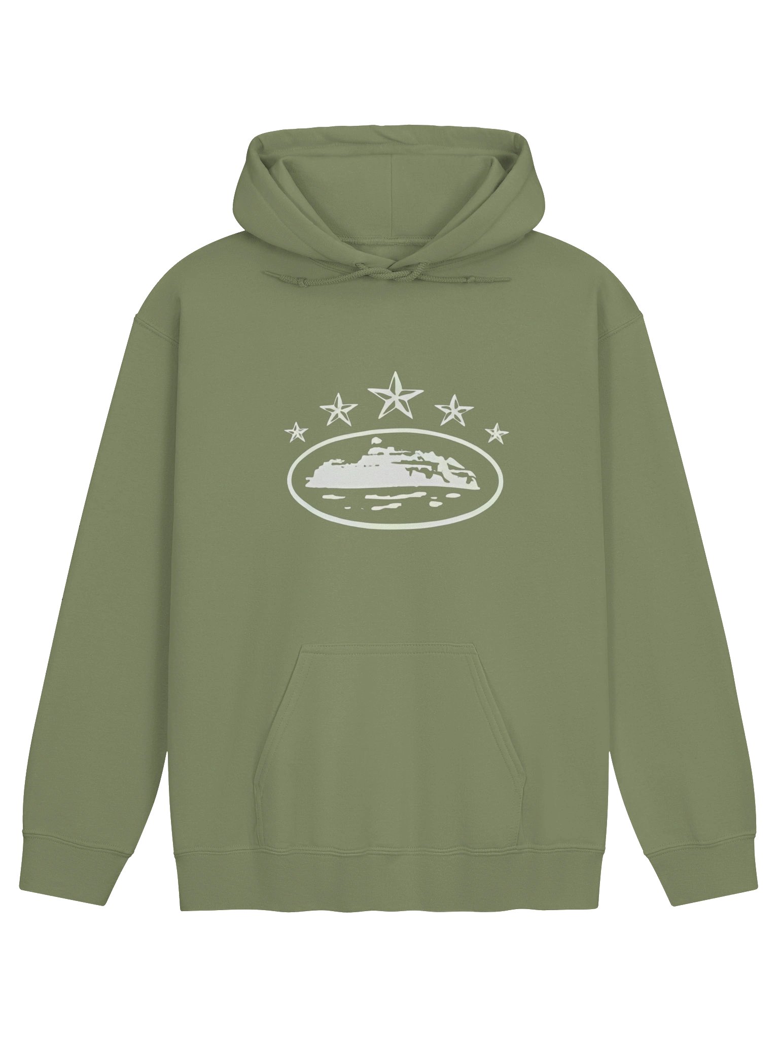 Corteiz 5 Starz Alcatraz Hoodie Green product image (1)
