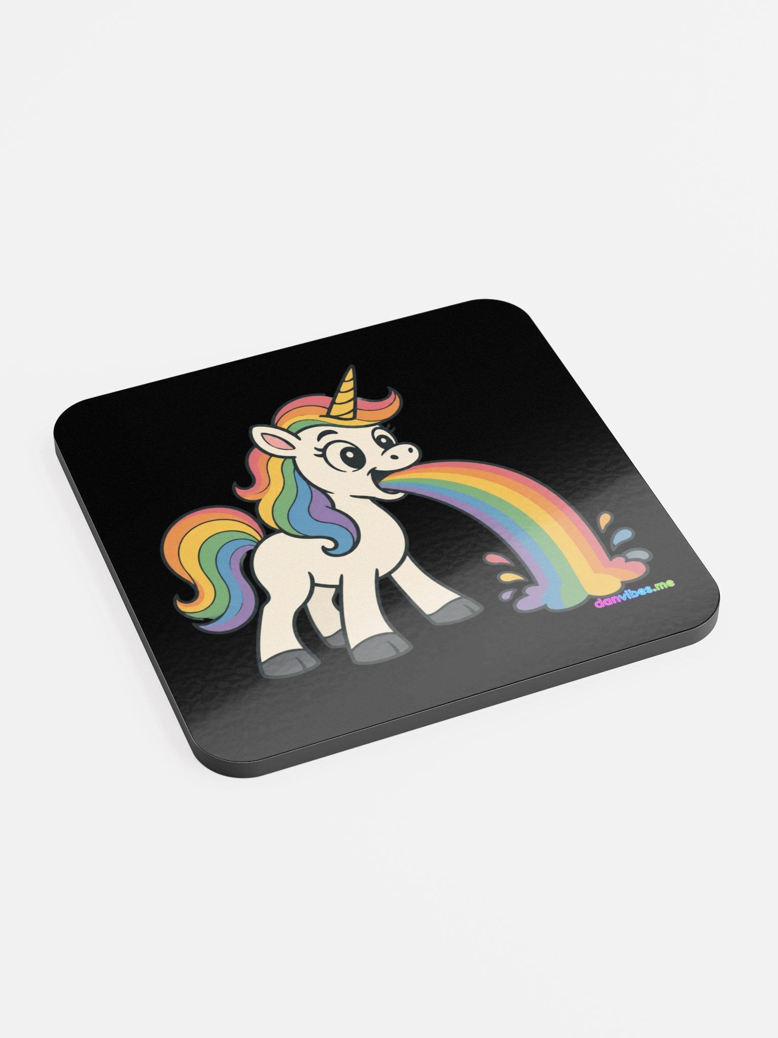 Puking Unicorn Cork Coaster product image (2)
