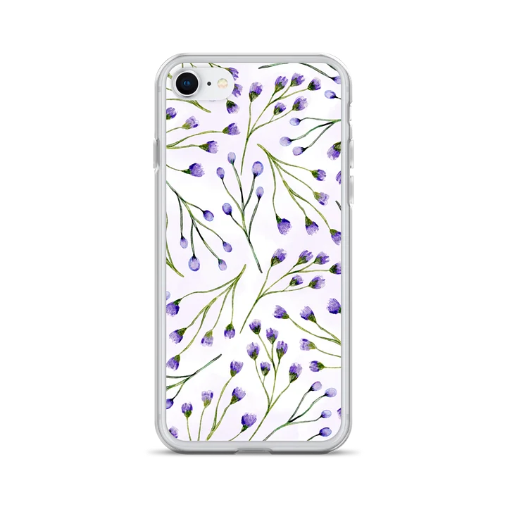 Lavender Flowers Watercolor Clear iPhone Case product image (28)