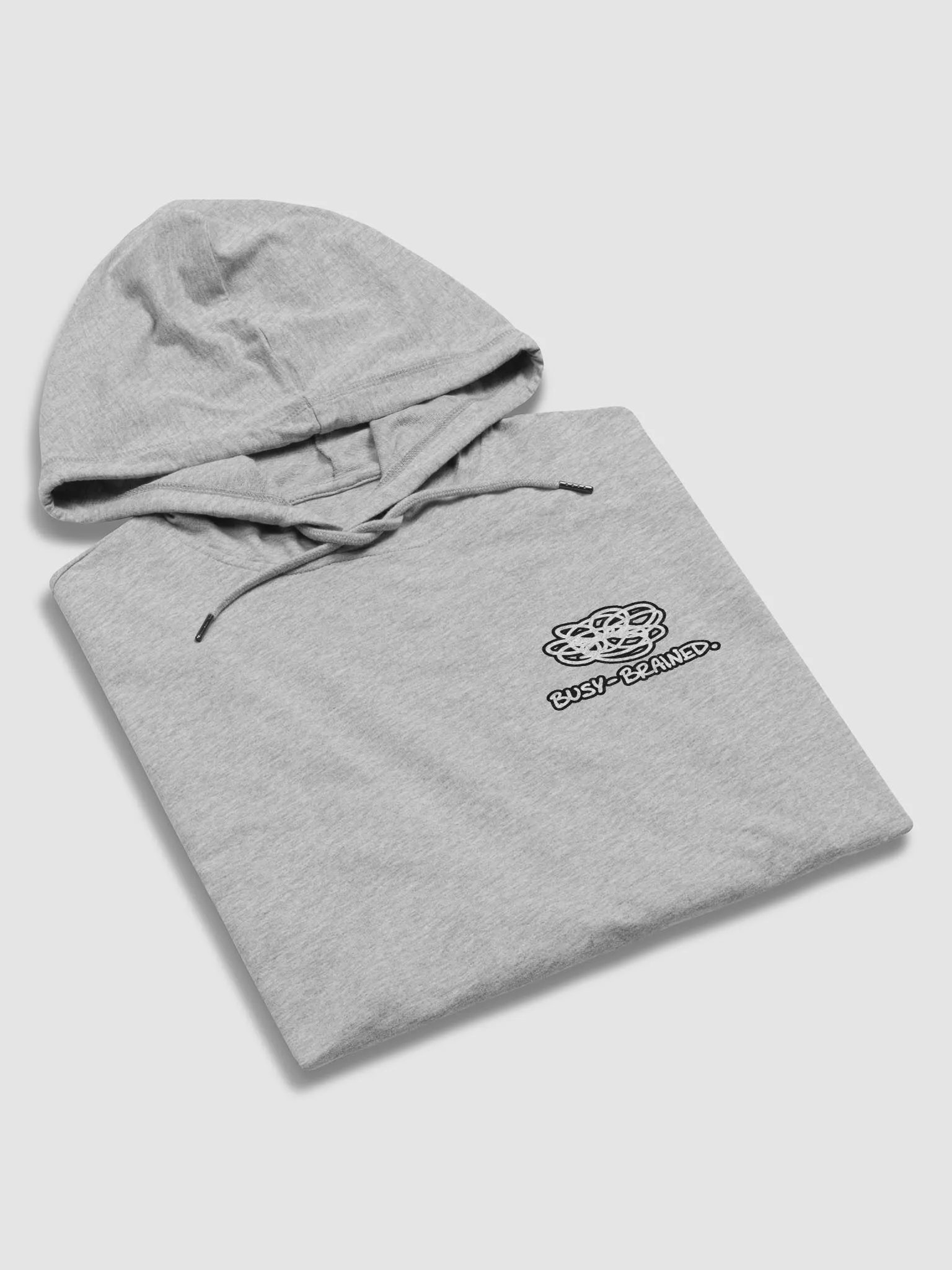 BUSY-BRAINED (lined design) printed lightweight hoodie product image (5)