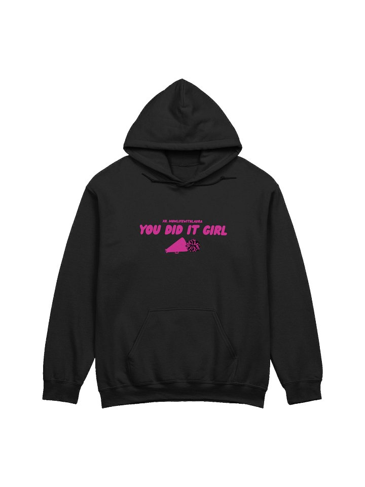 You Did it Girl Cheer Hoodie - Black/Hot Pink product image (1)
