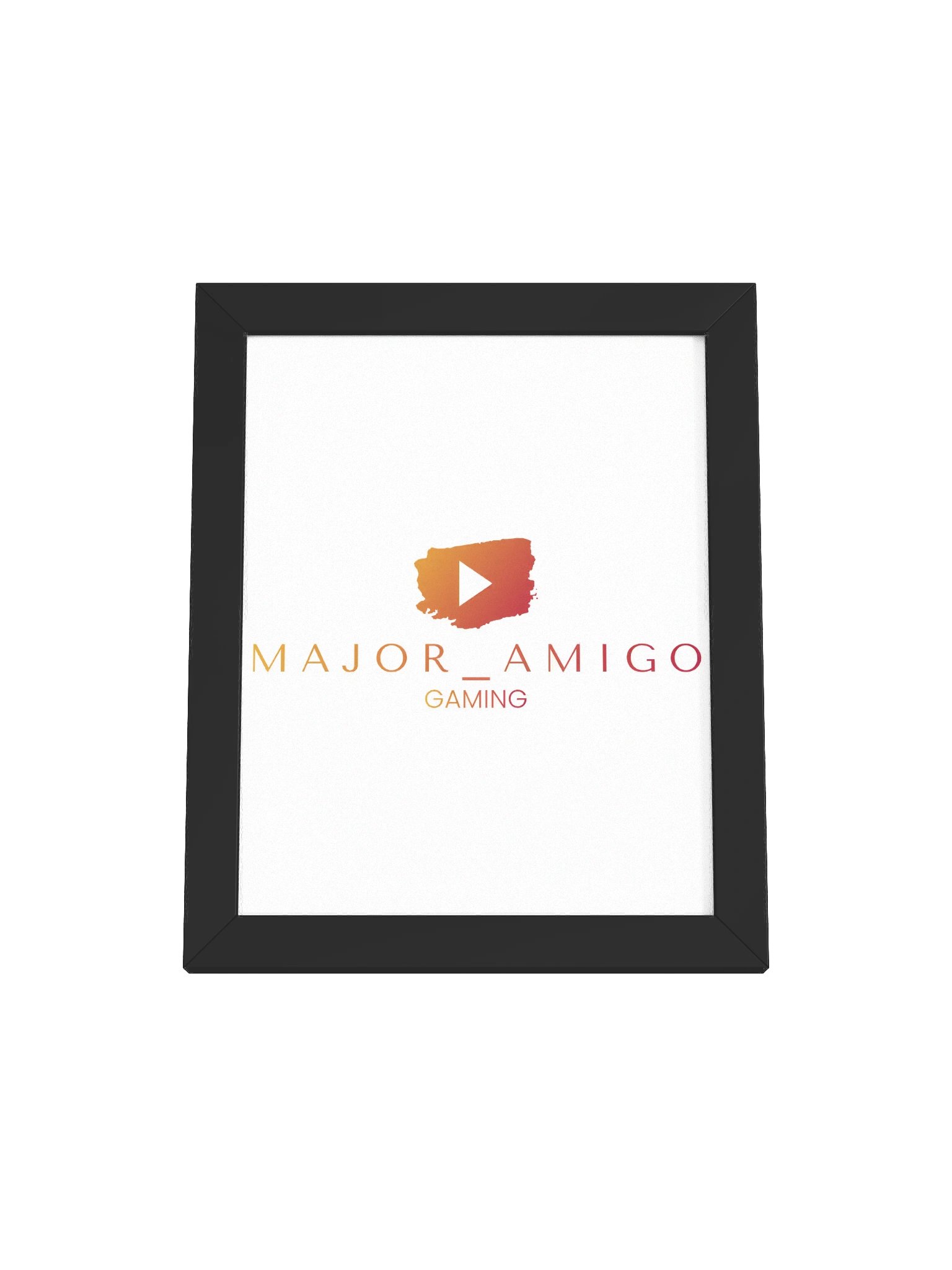 MajorAmigoGaming – Premium Gerahmtes Logo-Kunstdruckposter product image (1)