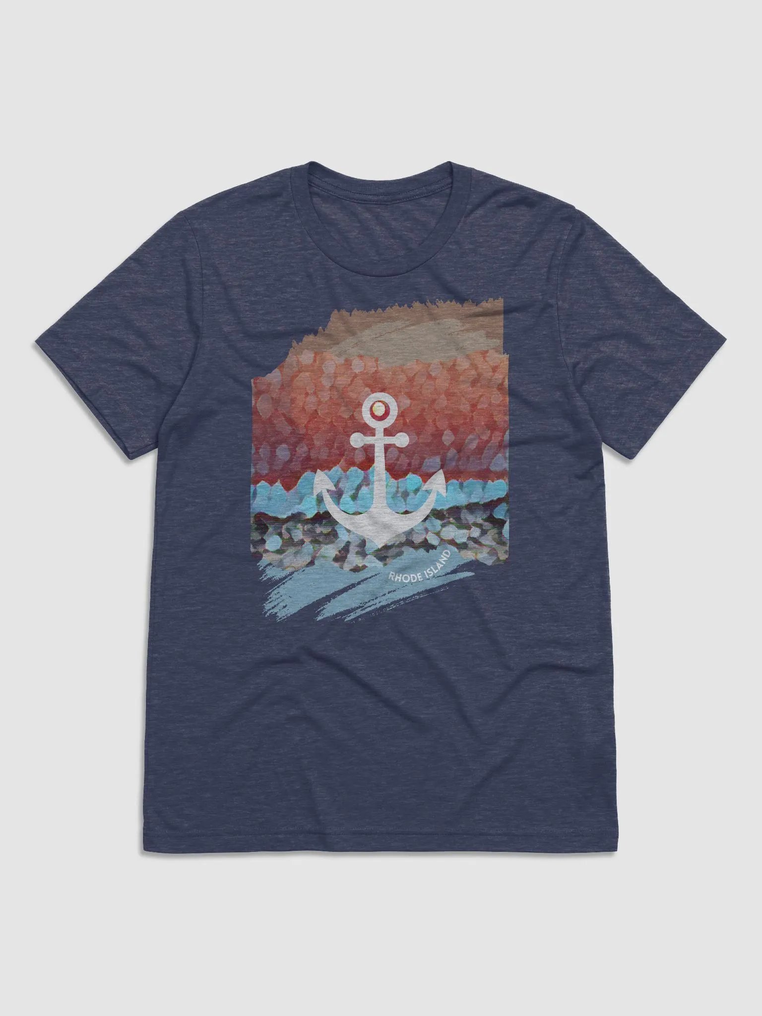Moon Over the Cliff Walk Triblend Tee III (Anchor) product image (4)
