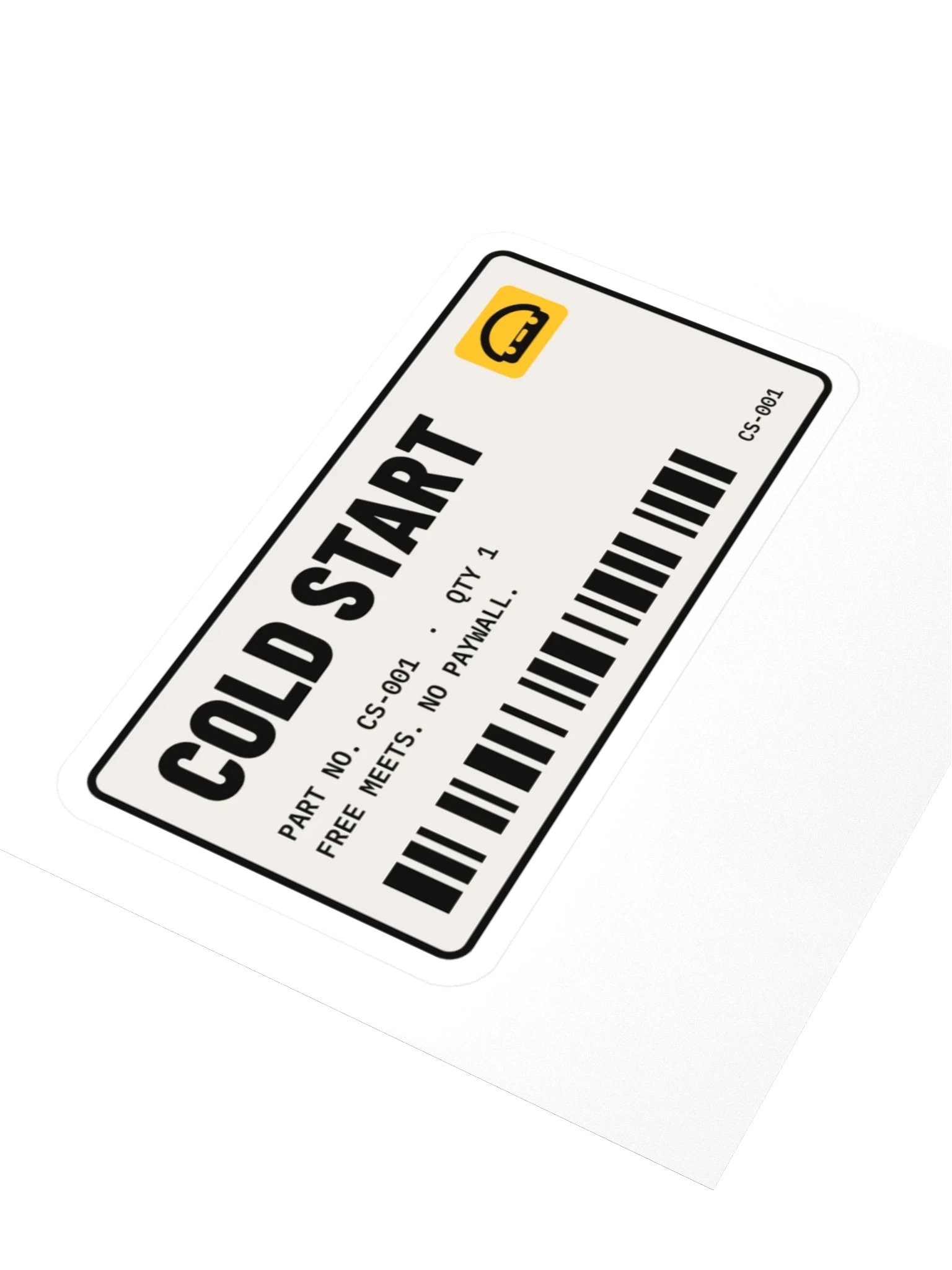 Cold Start Parts Label Sticker product image (3)