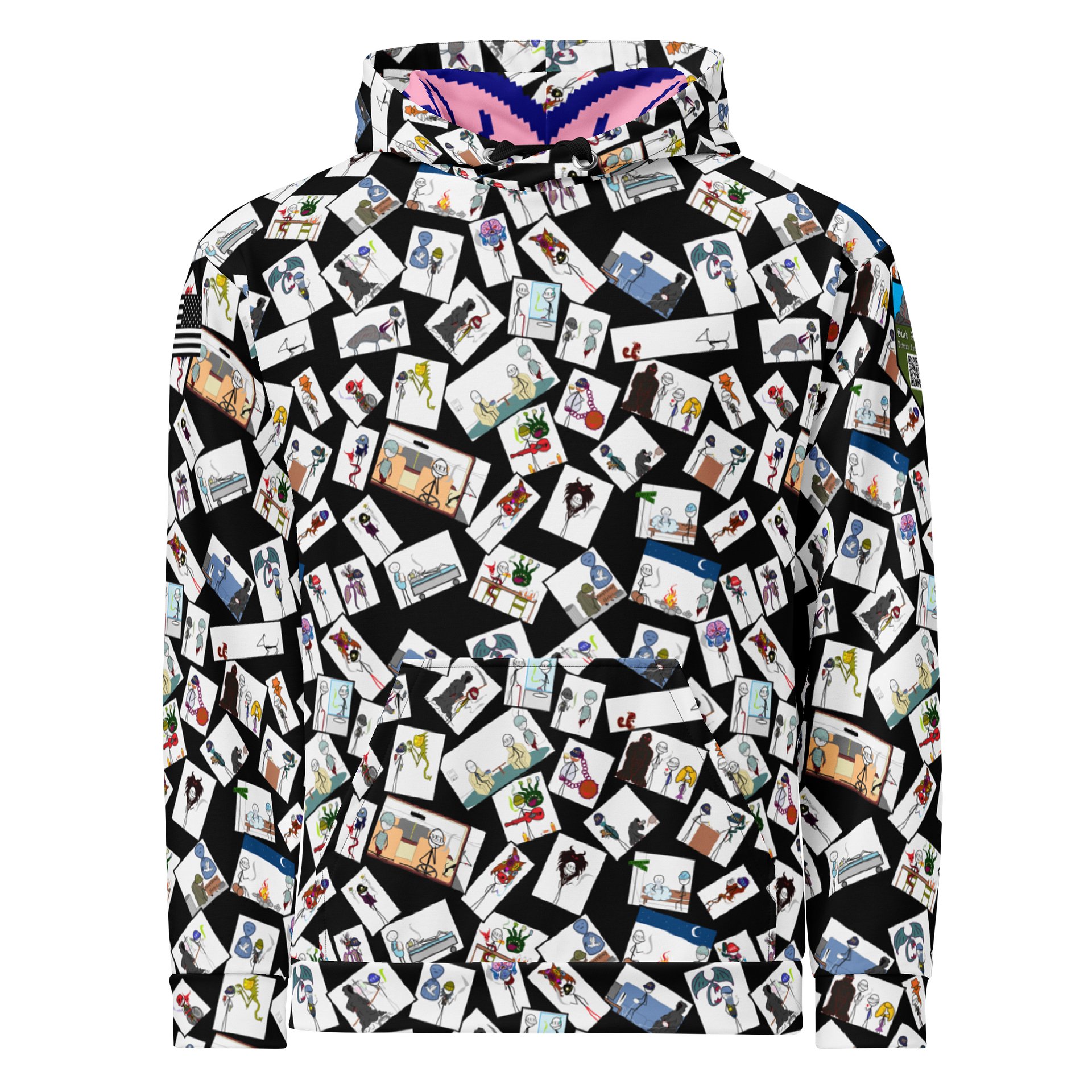 Stick Vet Comic Pannels Hoodie BLK product image (1)