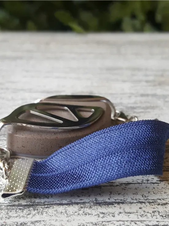 Moroccan Blue Elastic Bracelet | Handmade Accessory for Bellabeat Leaf Urban & Ivy product image (2)