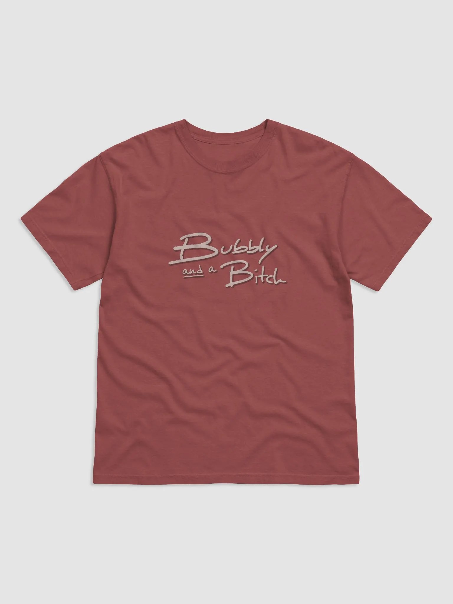Bubbly and a B*tch (blush shadow design) garment-dyed tee product image (6)