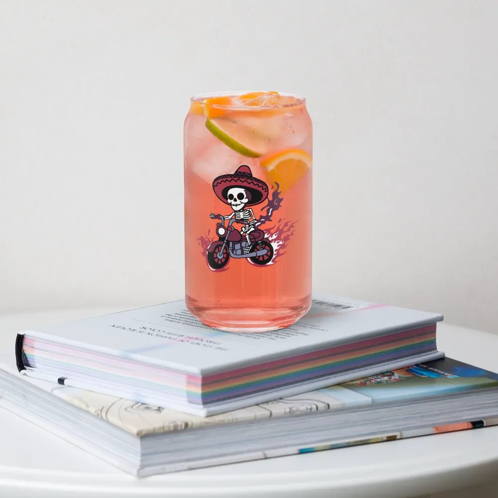 Bone to be Wild 16oz Can-Shaped Drinking Glass product image (9)