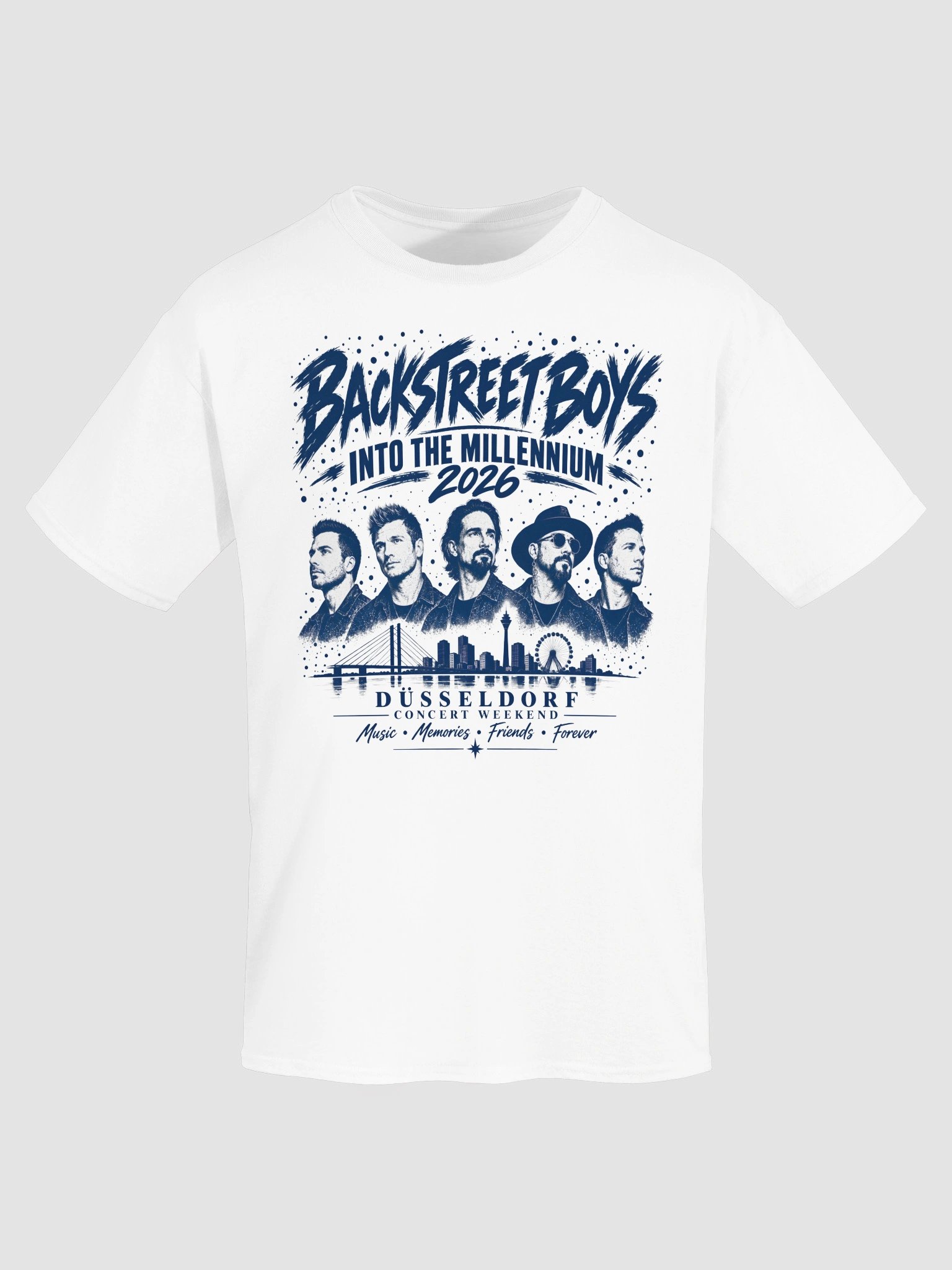 Backstreet Boys Düsseldorf 2026 Concert Shirt - Into The Millennium City Skyline & Tour Dates Tee product image (5)
