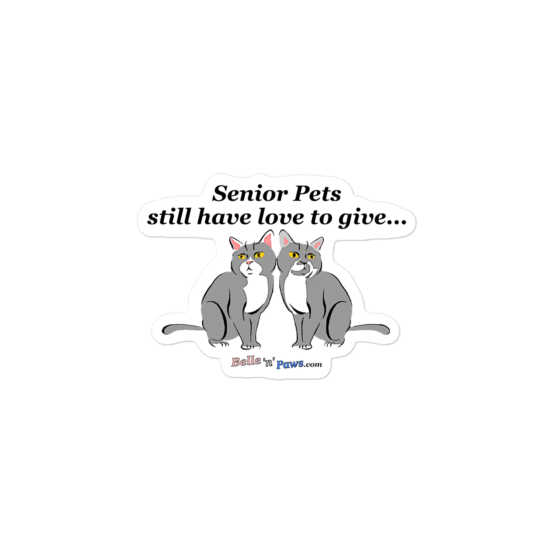 Belle 'n' Paws Die-Cut Vinyl Sticker product image (1)