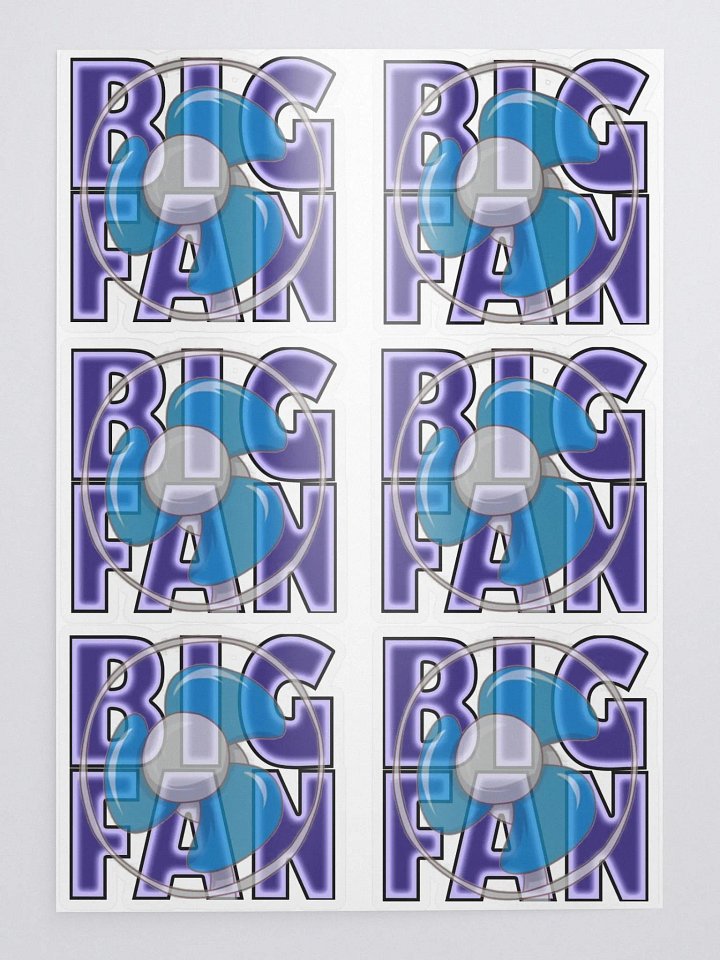 Big Fan Sticker 6-sheet product image (1)