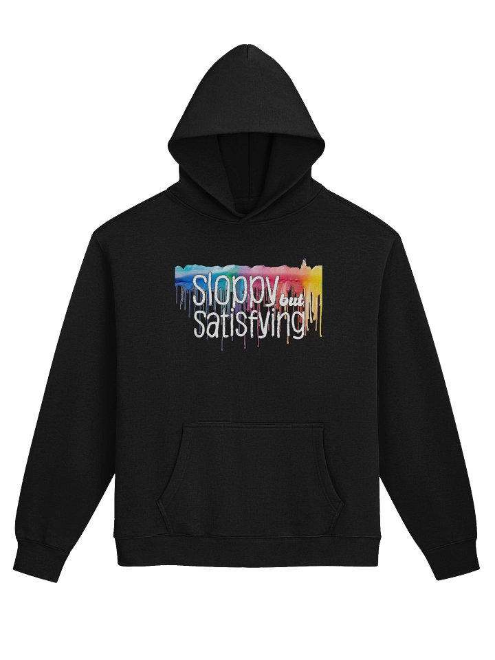 Sloppy But Satisfying — Rainbow Drip Oversized Hoodie product image (1)