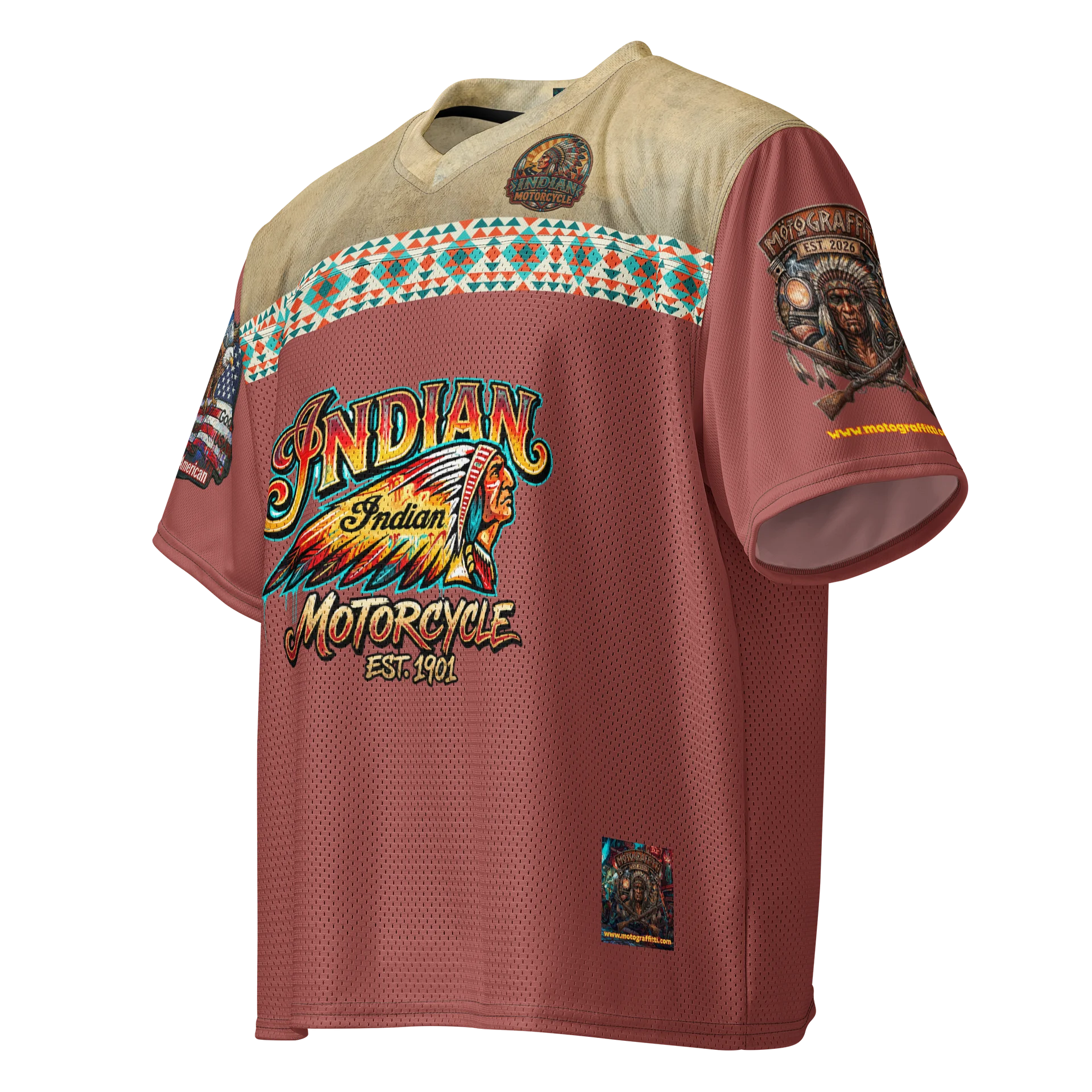 MötoMan Warrior Chief Bergundy Football Jersey product image (3)