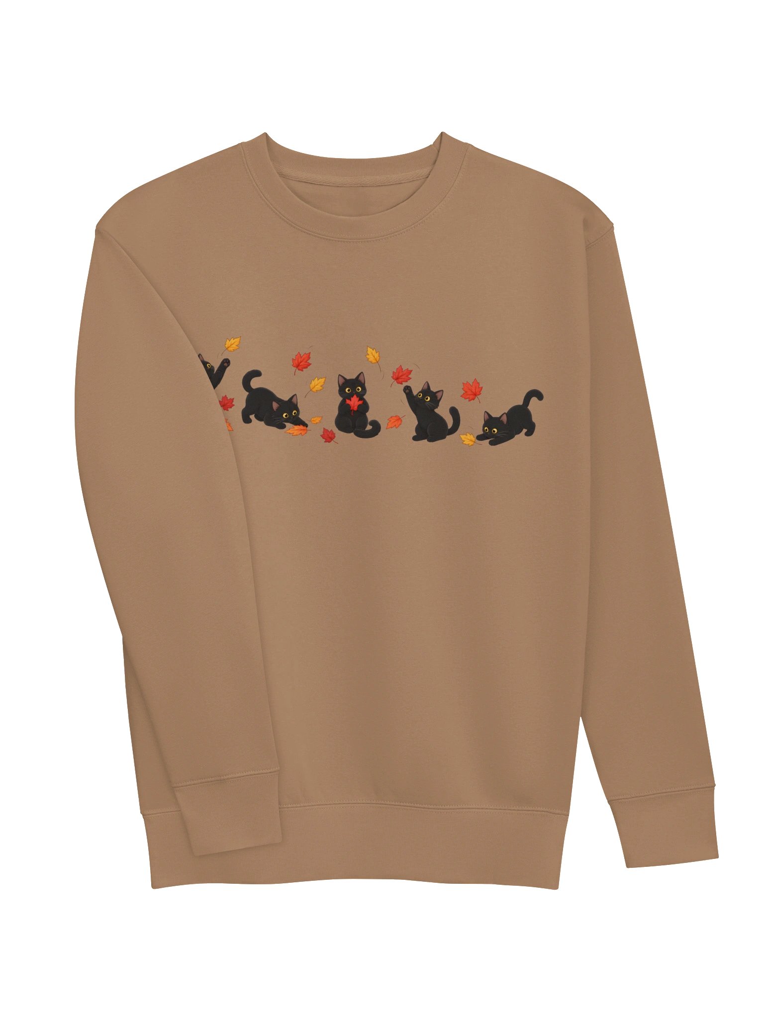 Playful Black Cats & Autumn Leaves Sweatshirt product image (4)