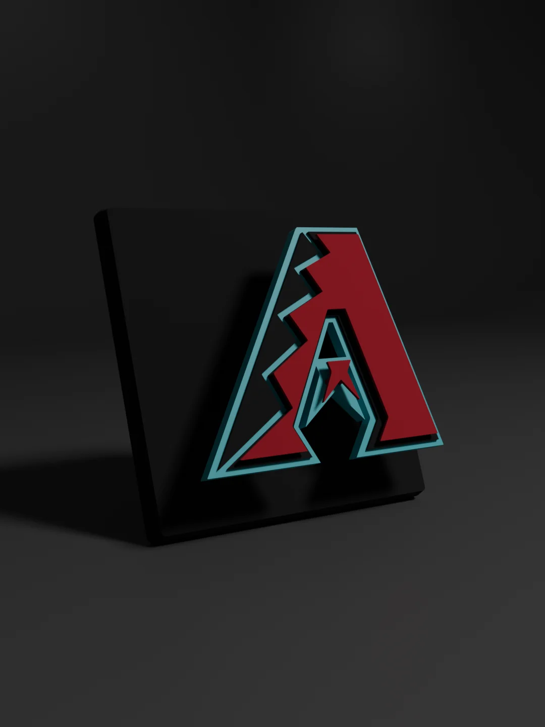 Arizona Diamondbacks 3D Printed Floating Logo Sign (Digital File Only) product image (1)