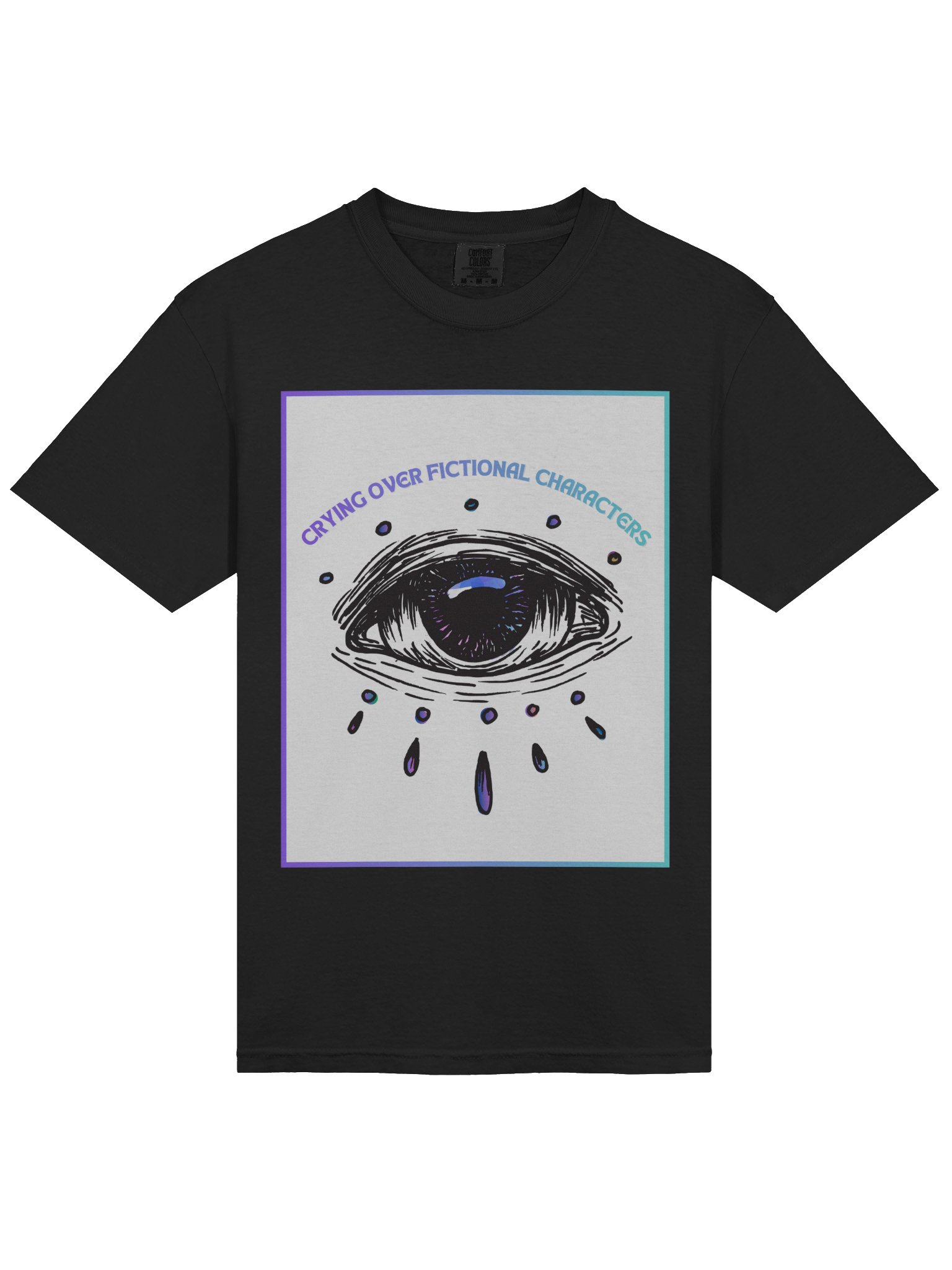 Crying Over Fictional Characters Tee Dark product image (13)