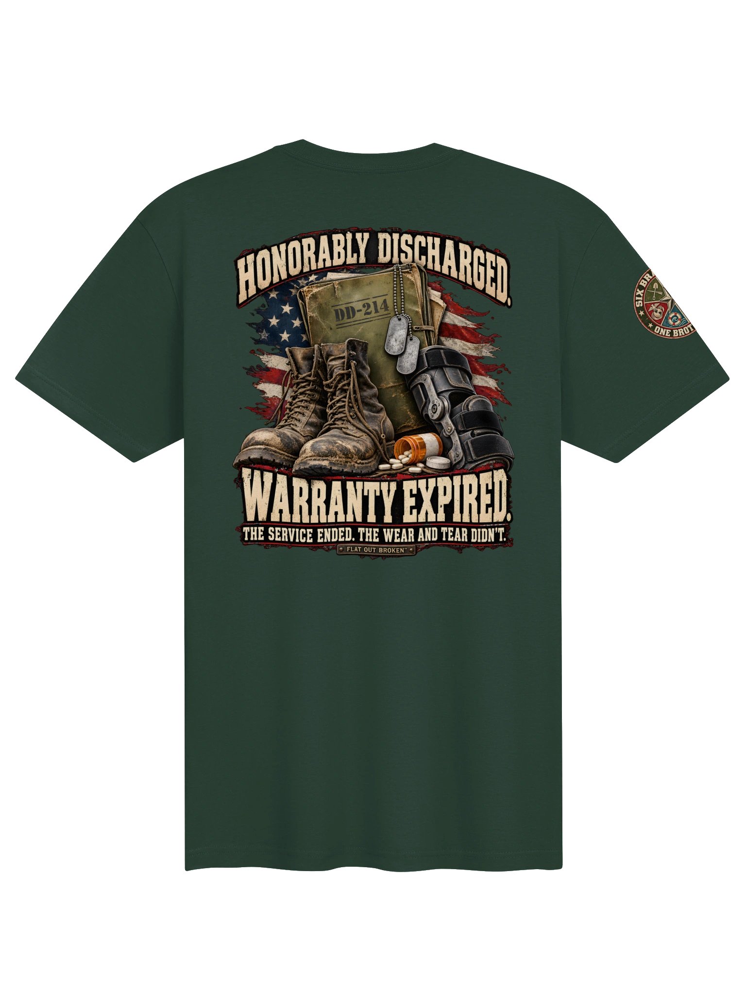 Honorably Discharged, Warranty Expired — DD-214 Alumni Veteran T-Shirt product image (3)