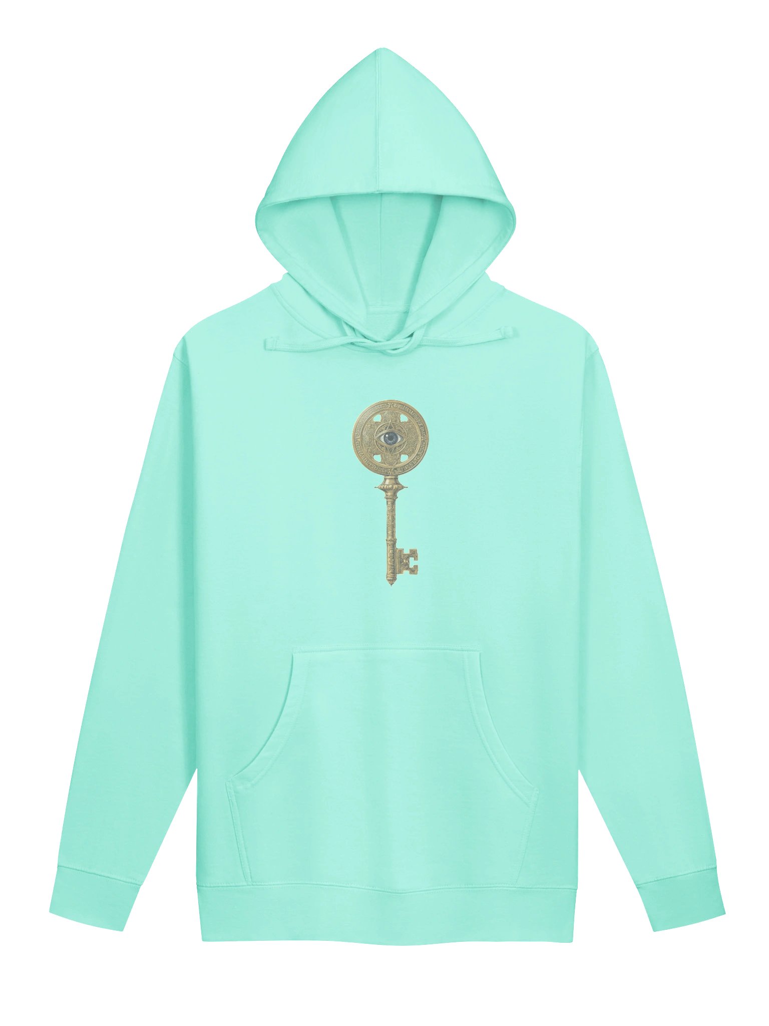 The Gatekeeper’s Key – Mint Horizon Edition (Front & Back Print) | Unisex Midweight Hoodie product image (1)