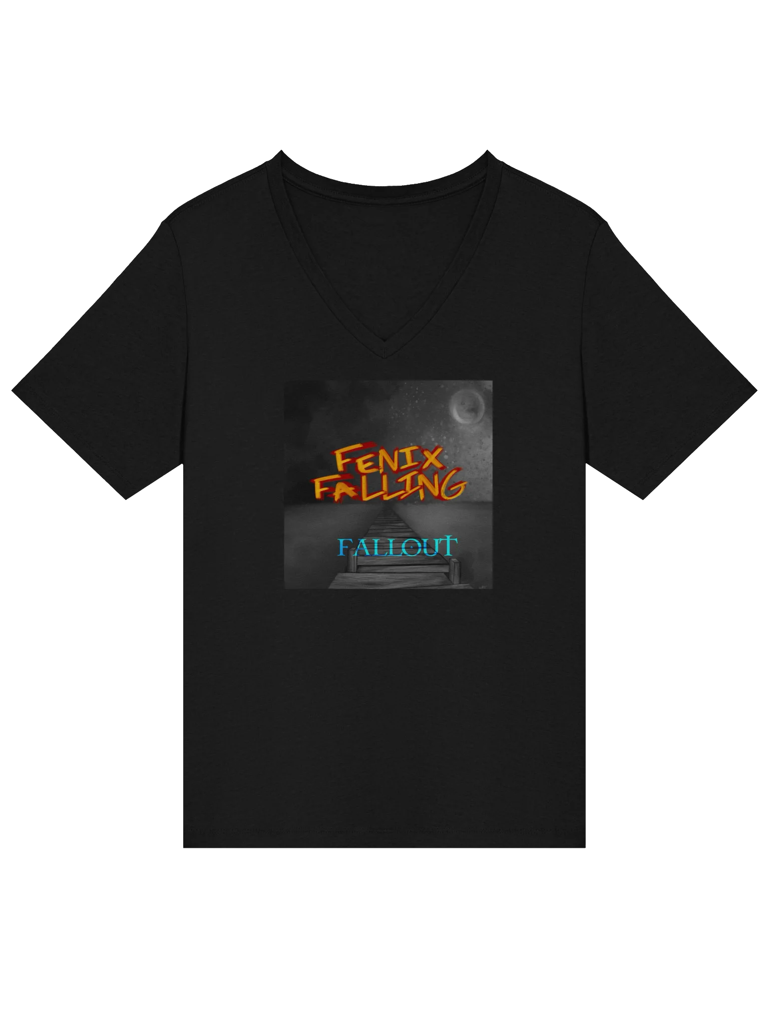 Fenix Falling 'Fallout' Moonlit Dock Women's V-Neck Tee product image (6)