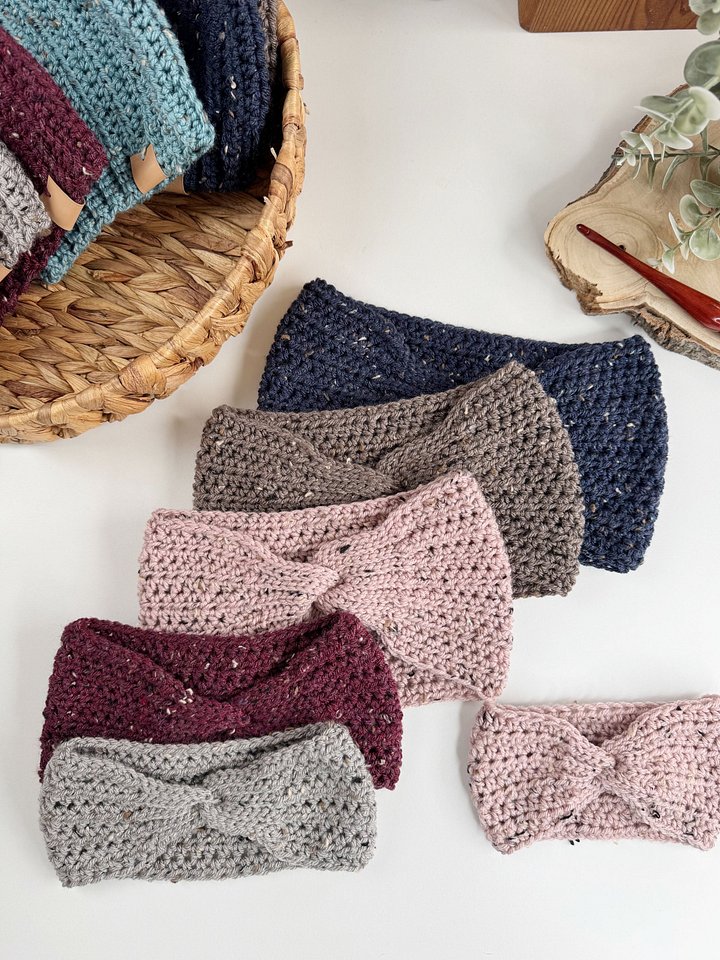 Easy Tweedy Crochet Ear Warmer Pattern product image (2)