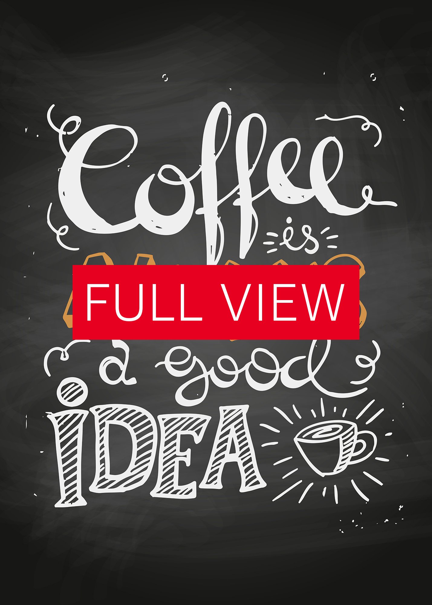 Coffee is always a good idea — Coffee Lettering Poster Print, Good Morning Coffee Poster, Coffee Lover Gift, Coffee Station Wall Art —Trendy Kitchen Wall Art,Kitchen Decor product image (3)