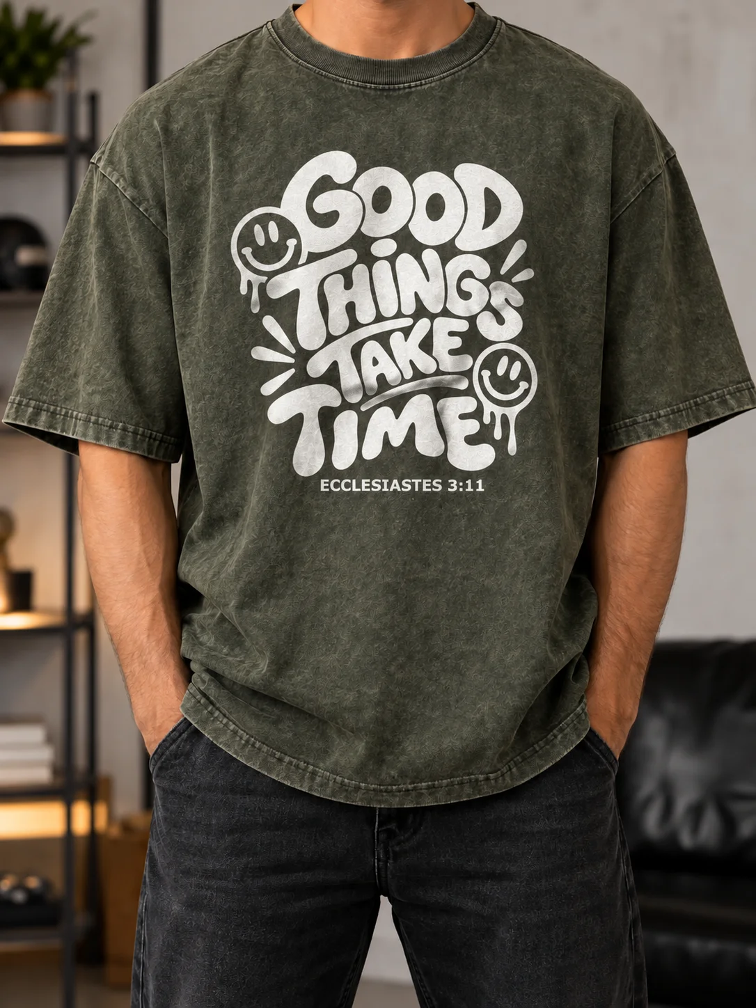 Good Things Take Time PNG | Retro Christian Shirt Design | Ecclesiastes 3:11 product image (7)