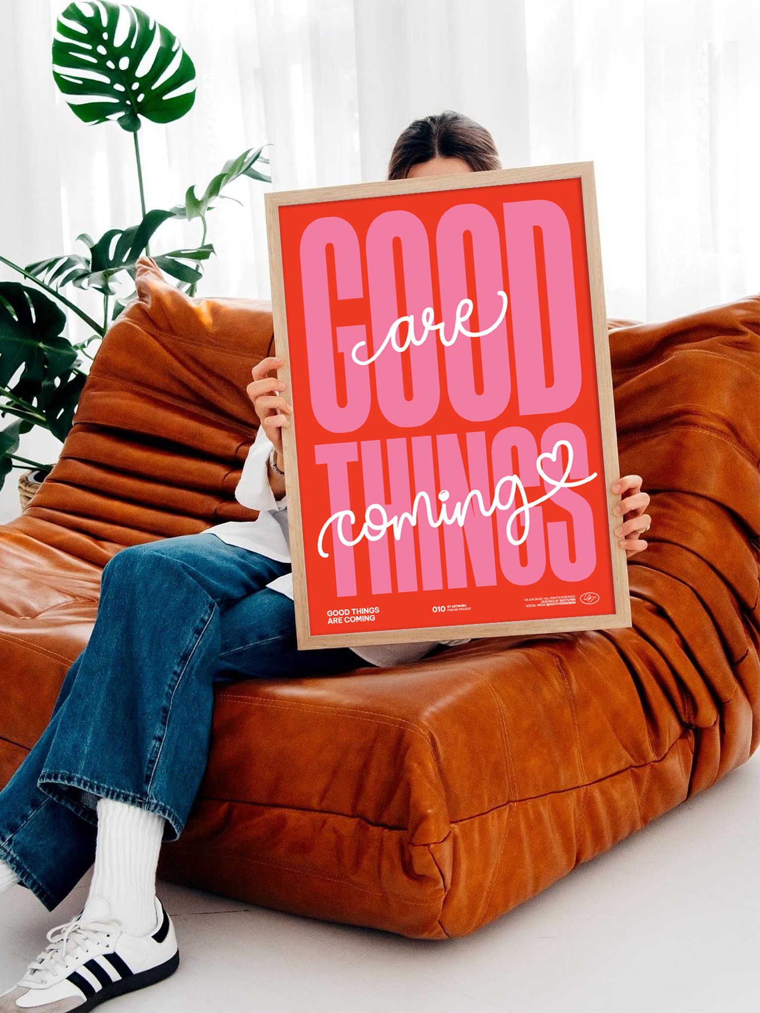 "GOOD THINGS ARE COMING" Typography Framed Poster product image (4)