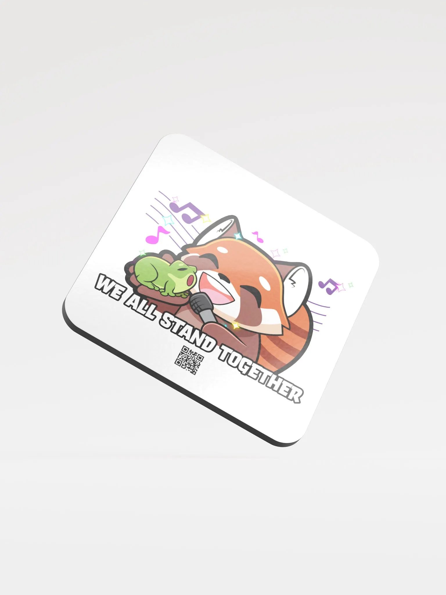 Stand Together Glossed Cork Coaster product image (1)