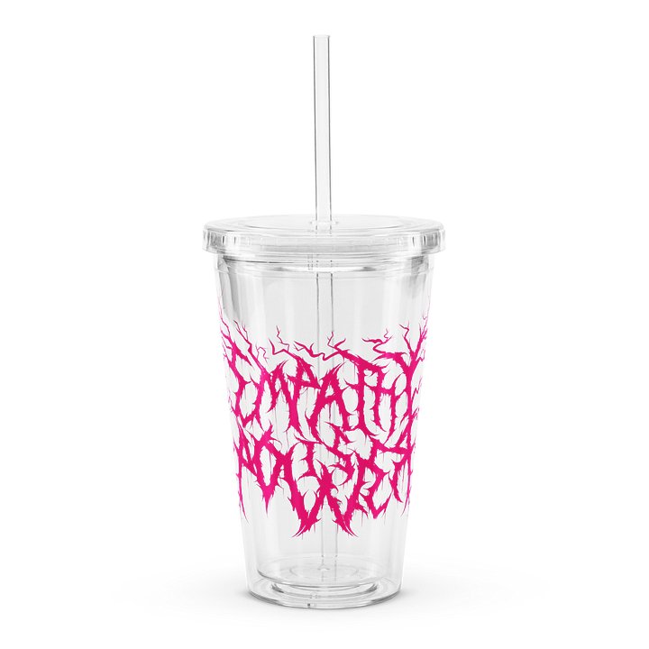 *NEW!* EIP Double Walled Clear Plastic Tumbler (16 oz) HOT PINK product image (1)