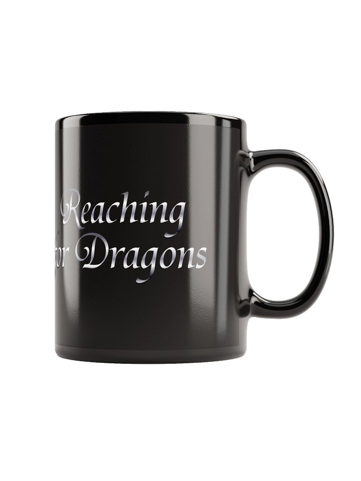 Reaching for Dragons Black Glossy Mug product image (2)