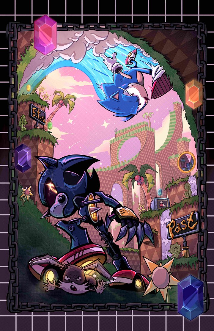 "Sonic Vs. Metal" | Sonic CD Art Print product image (2)