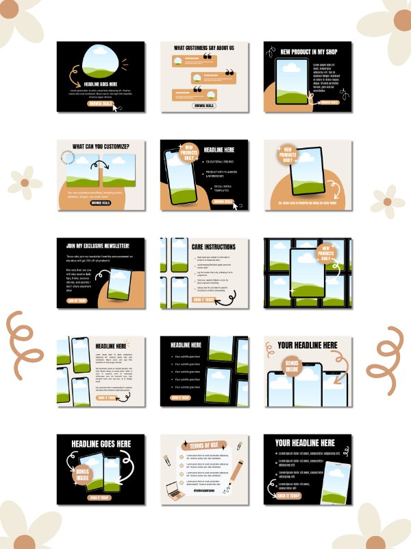 Cute Etsy MRR/PLR Canva Listing Mockups product image (4)