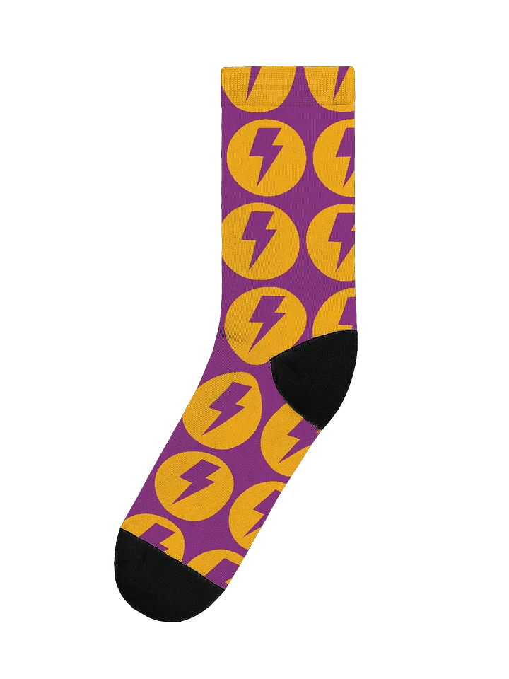 Cinema Shock Bolt Logo Recycled Crew Socks product image (1)