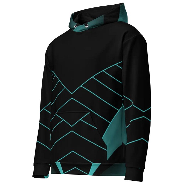 unisex dark cyan/black hoodie product image (2)