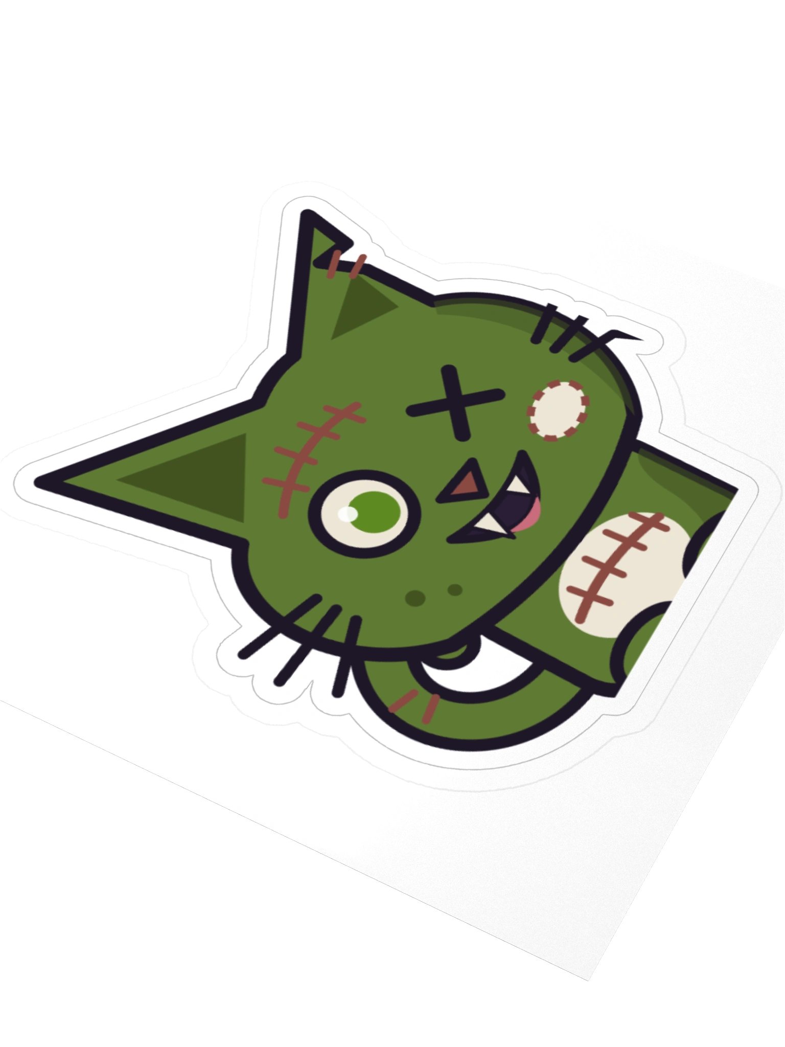 Nyanbie Correct Answer Zombie Cat Laptop Sticker, 3 Inch product image (3)