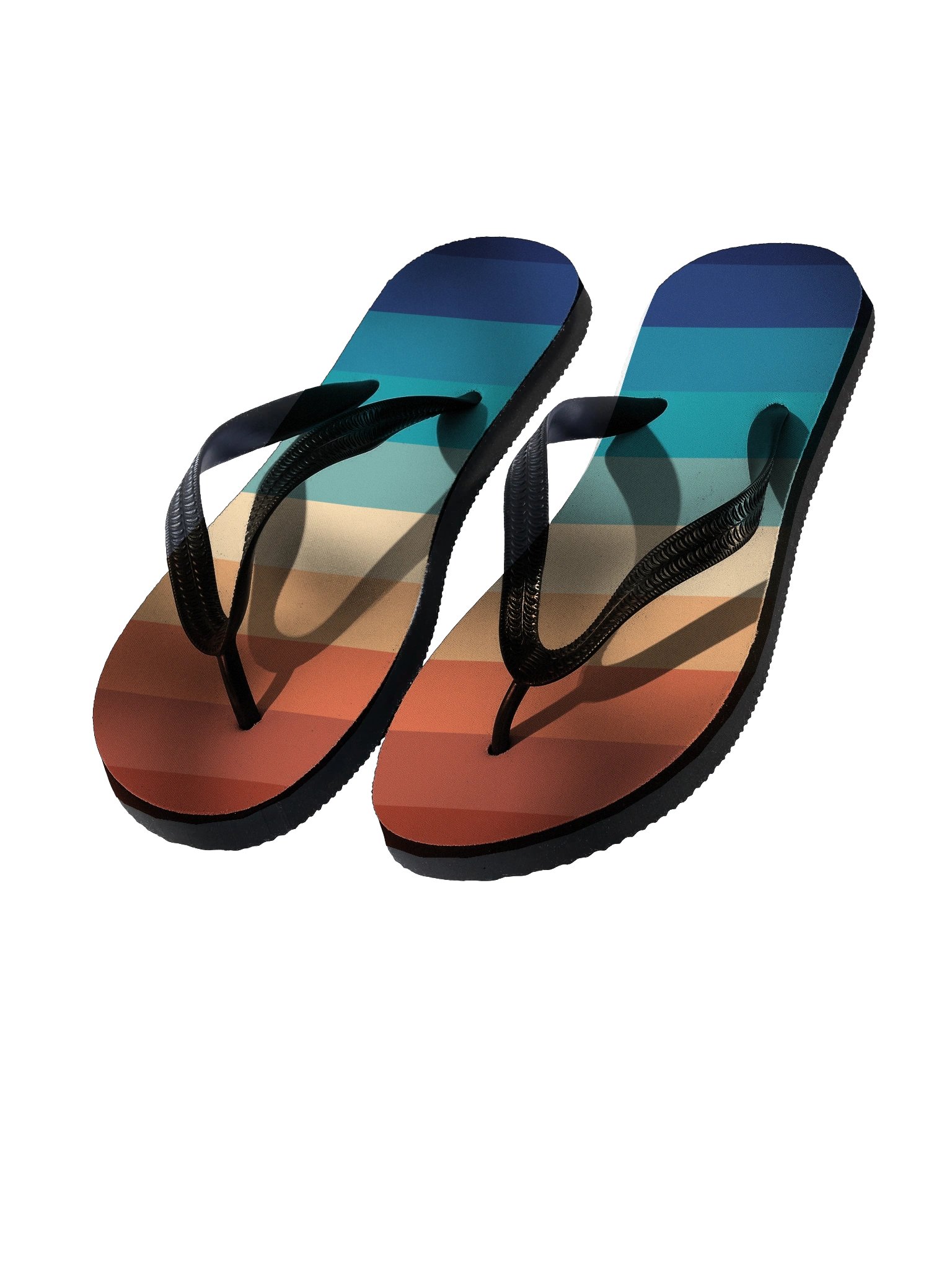 Sunset Stripes Custom Flip-Flops product image (1)